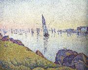 Paul Signac evening calm concarneau opus oil